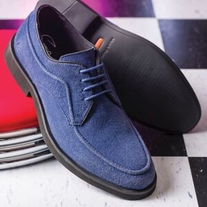 Men's Hush Puppies X Elvis Blue Suede Oxford Shoes